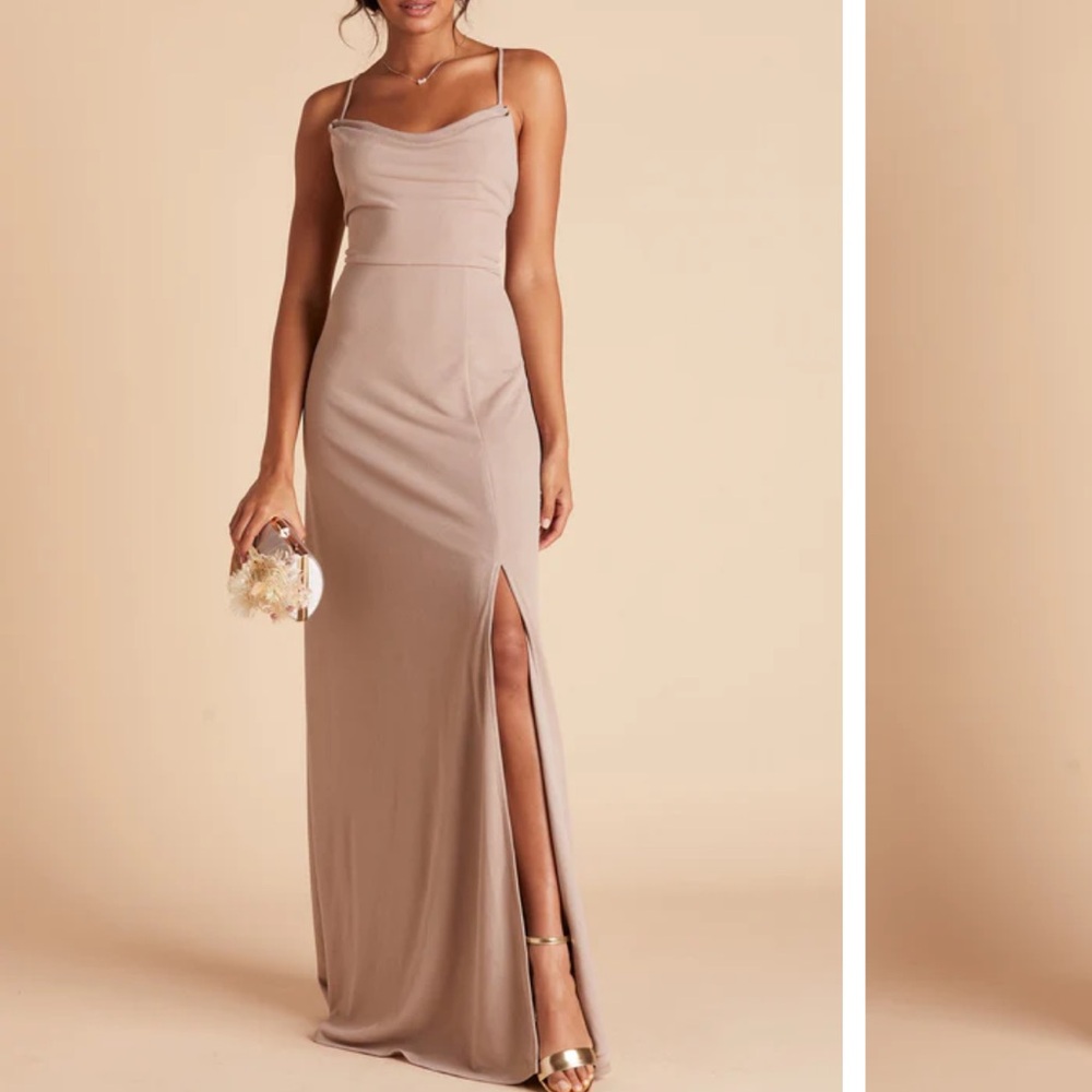 “Ash Dress” Birdy Grey Crepe Taupe Bridesmaid dress